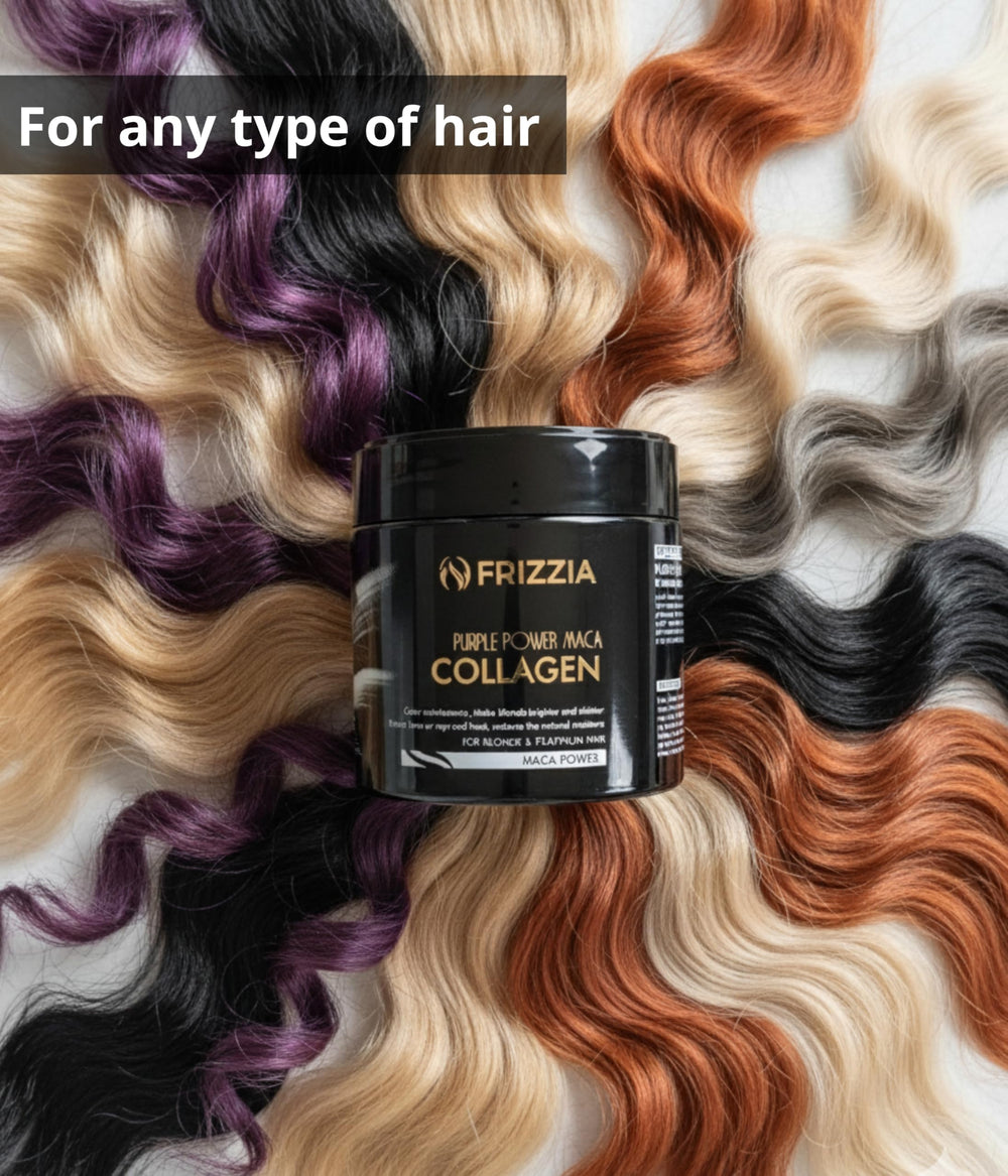 Frizzia Ultra Collagen Hair Mask on damaged hair shows noticeable softness.