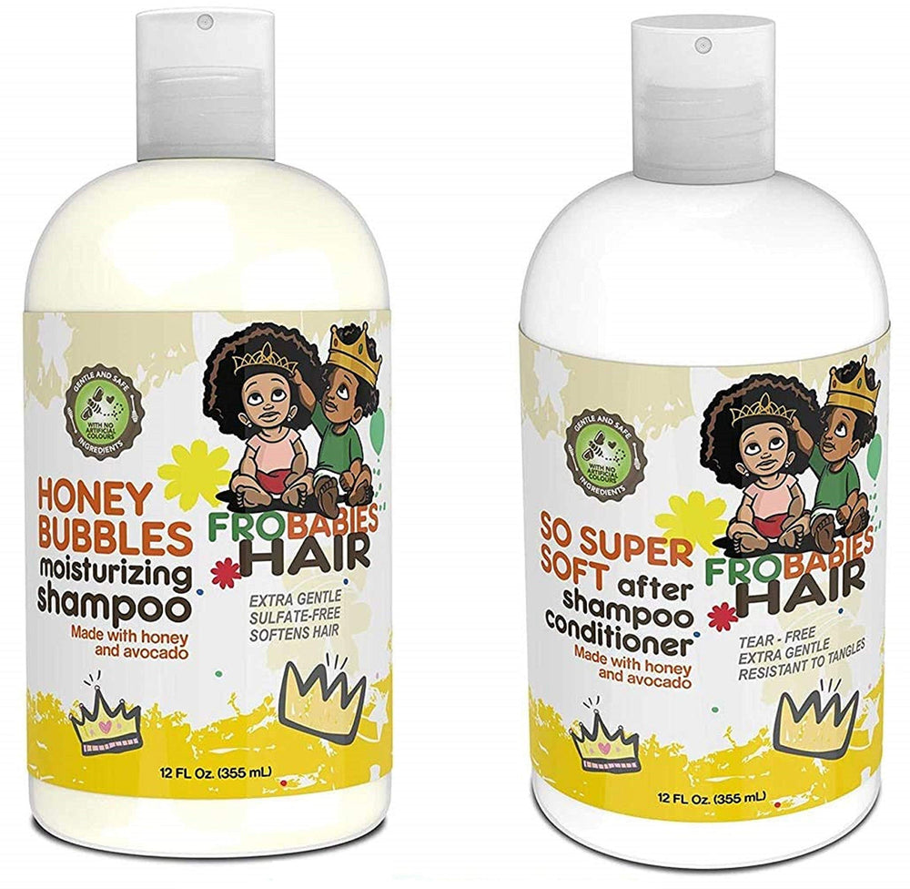 FroBabies Hair So Super Soft conditioner bottle for silky detangling and ease of styling