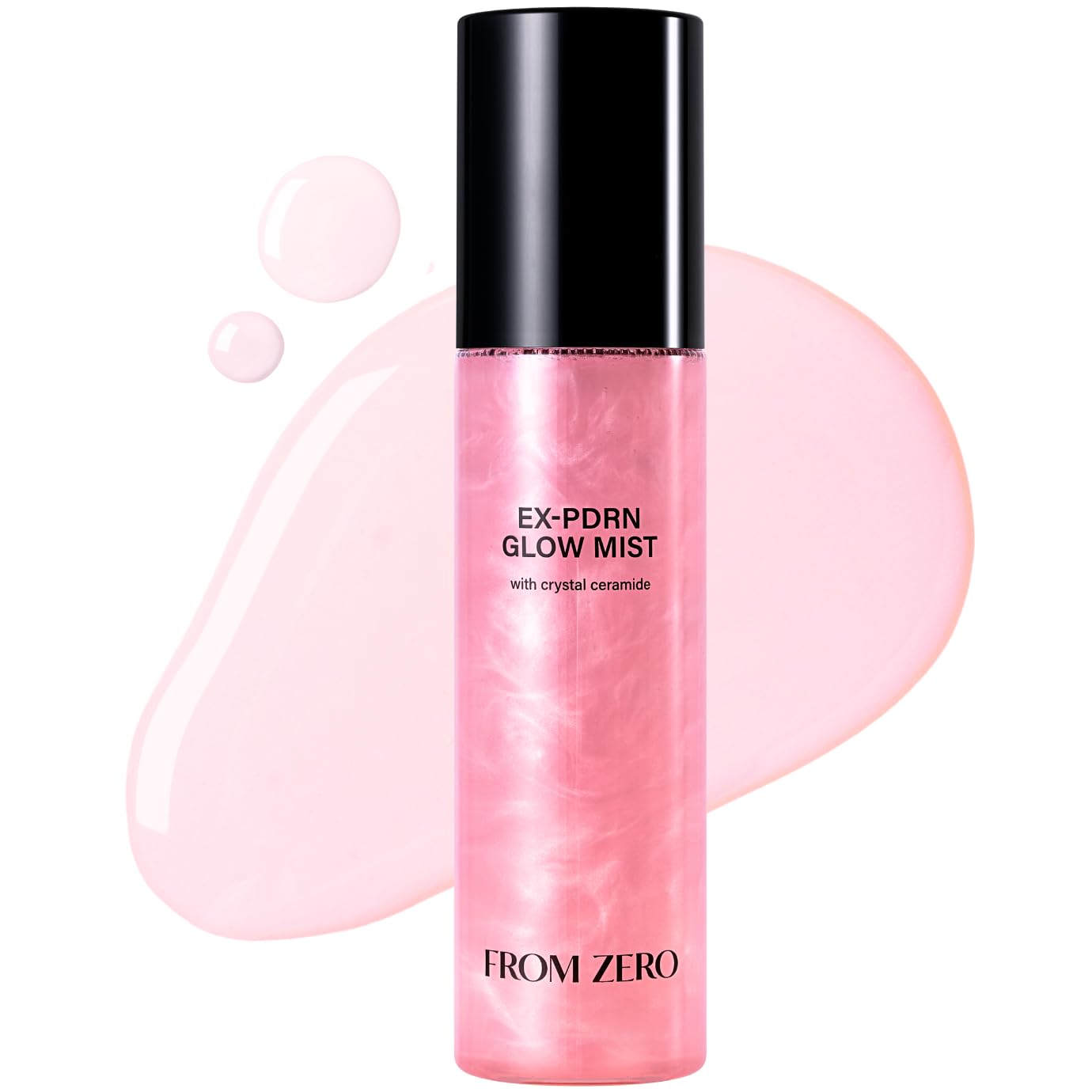 FROM ZERO EX-PDRN Glow Mist bottle with pink cap delivering hydration and glow