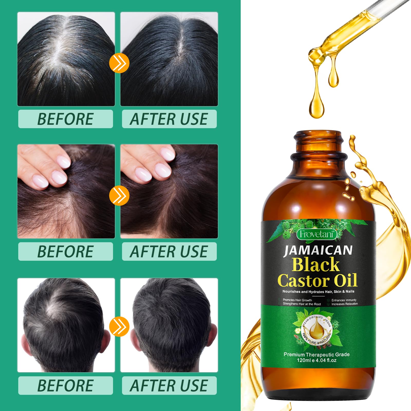 Eyebrows and lashes receiving Frovetani oil for grooming and conditioning.