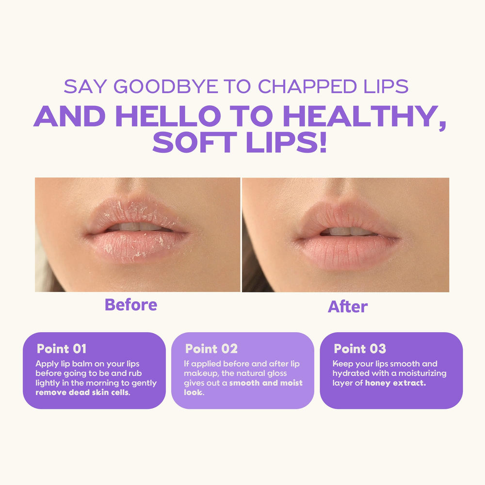 FRUDIA blueberry flavor lip balm adds a sweet-tart scent when applied.