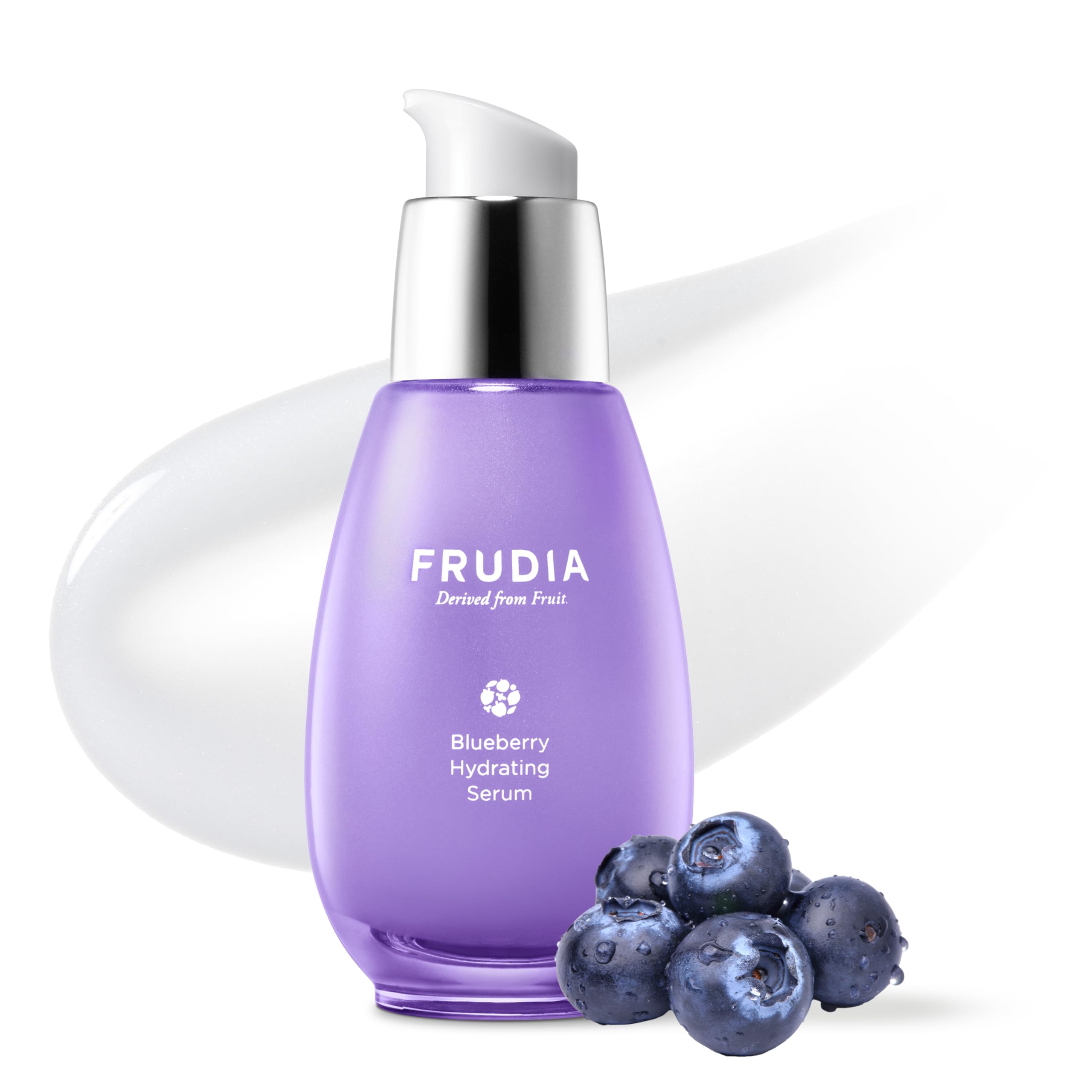 FRUDIA Blueberry Hydrating Serum bottle delivering rich hydration for radiant skin.