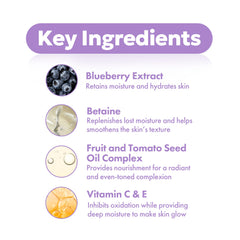 FRUDIA Blueberry Hydrating Serum texture appears smooth and water-based for fast absorption.