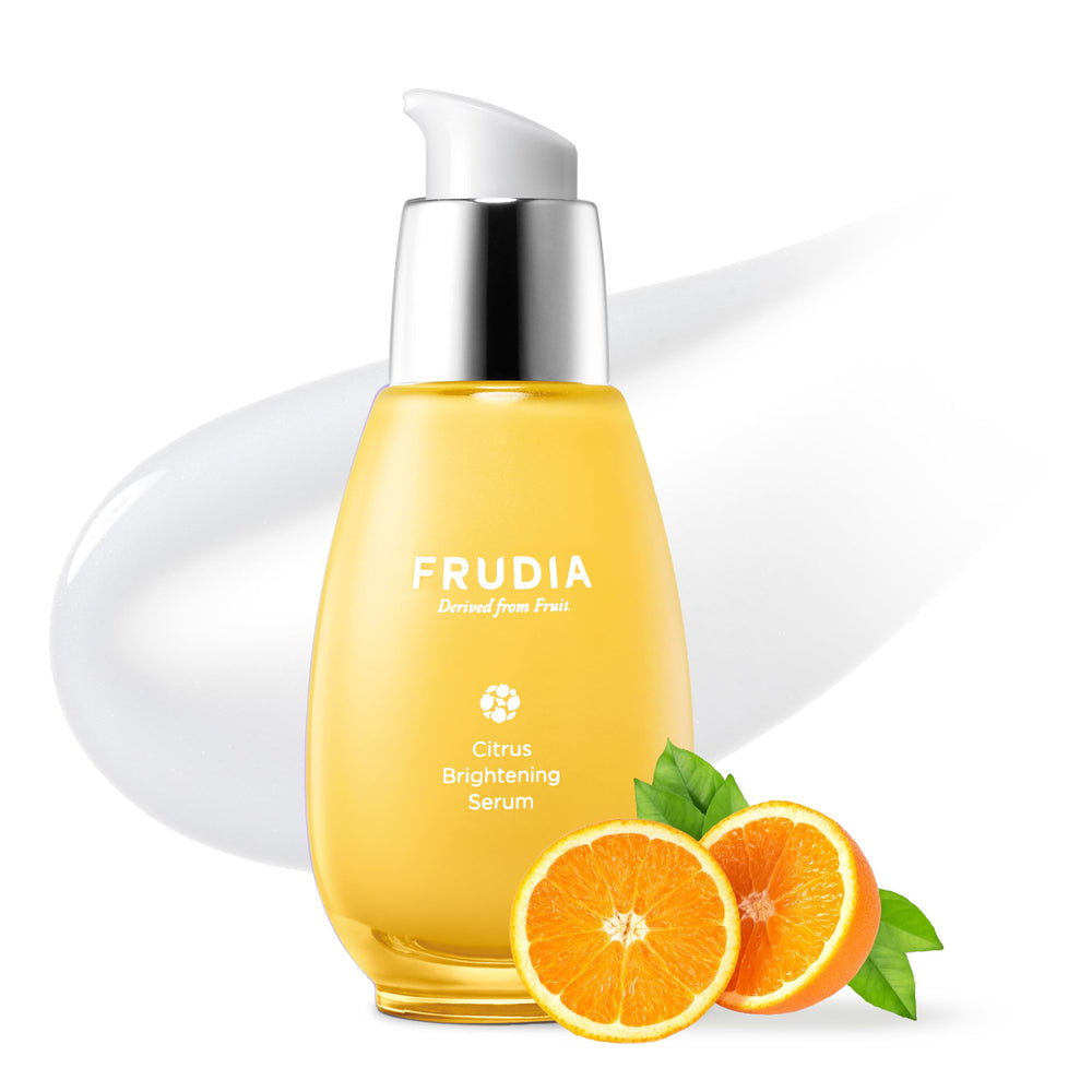 FRUDIA Citrus Brightening Serum bottle with citrus glow for daily brightness
