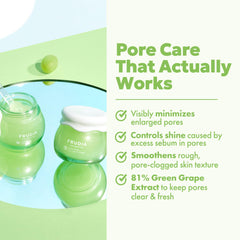 FRUDIA Pore Control sherbet texture image shows light hydration and quick absorption.