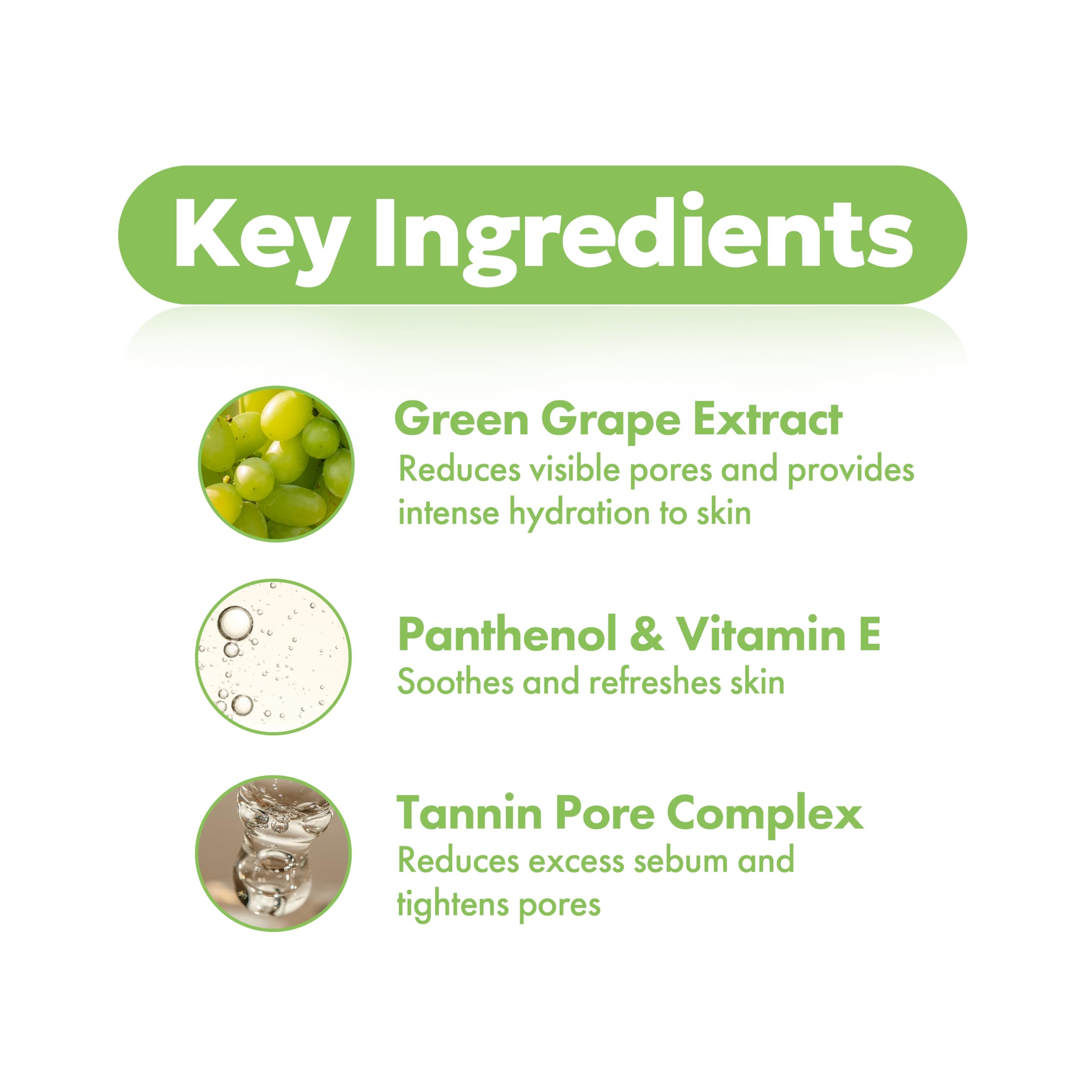 FRUDIA Green Grape Toner liquid pour shows lightweight hydration and oil control