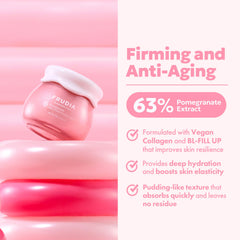FRUDIA Nutri-Moisturizing cream pudding texture on hand for hydration.