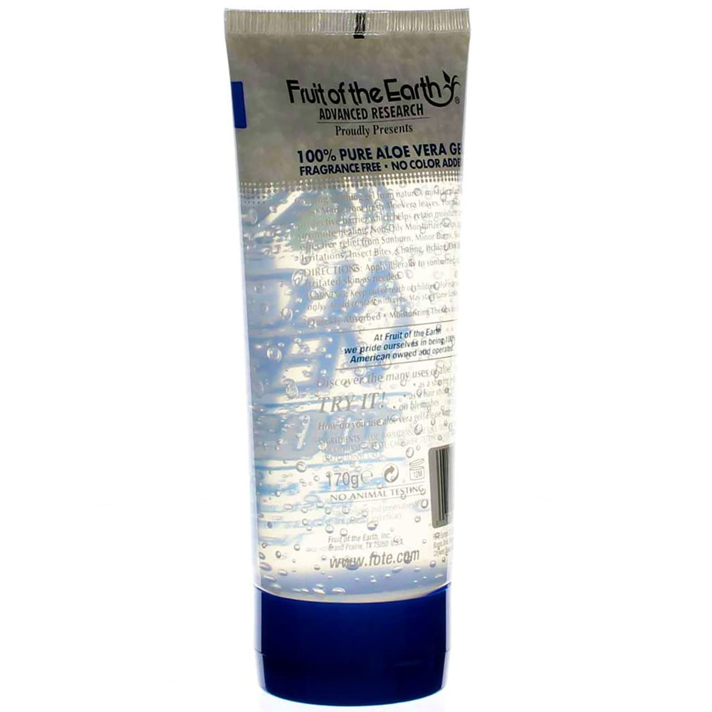 Fruit of the Earth Aloe Vera 100% Gel soothing scene conveys comfort.