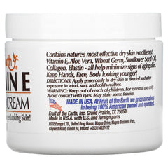 Fruit of the Earth Bogo Cream Vitamin-E 4oz jar close-up showing creamy blend for face and body.