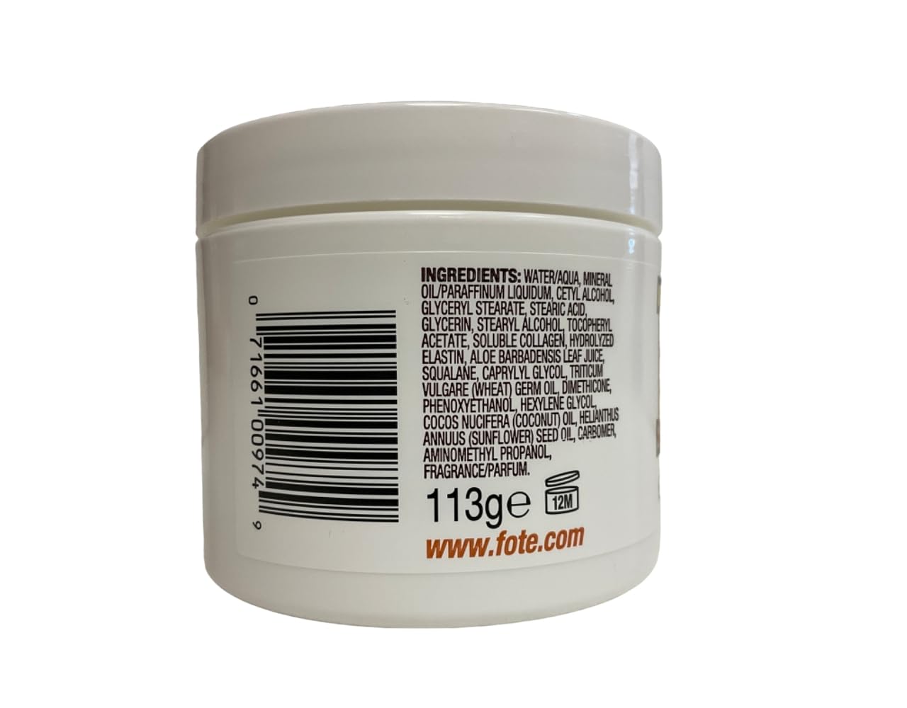 Fruit of the Earth Vitamin-E Cream texture close-up for everyday nourishment.