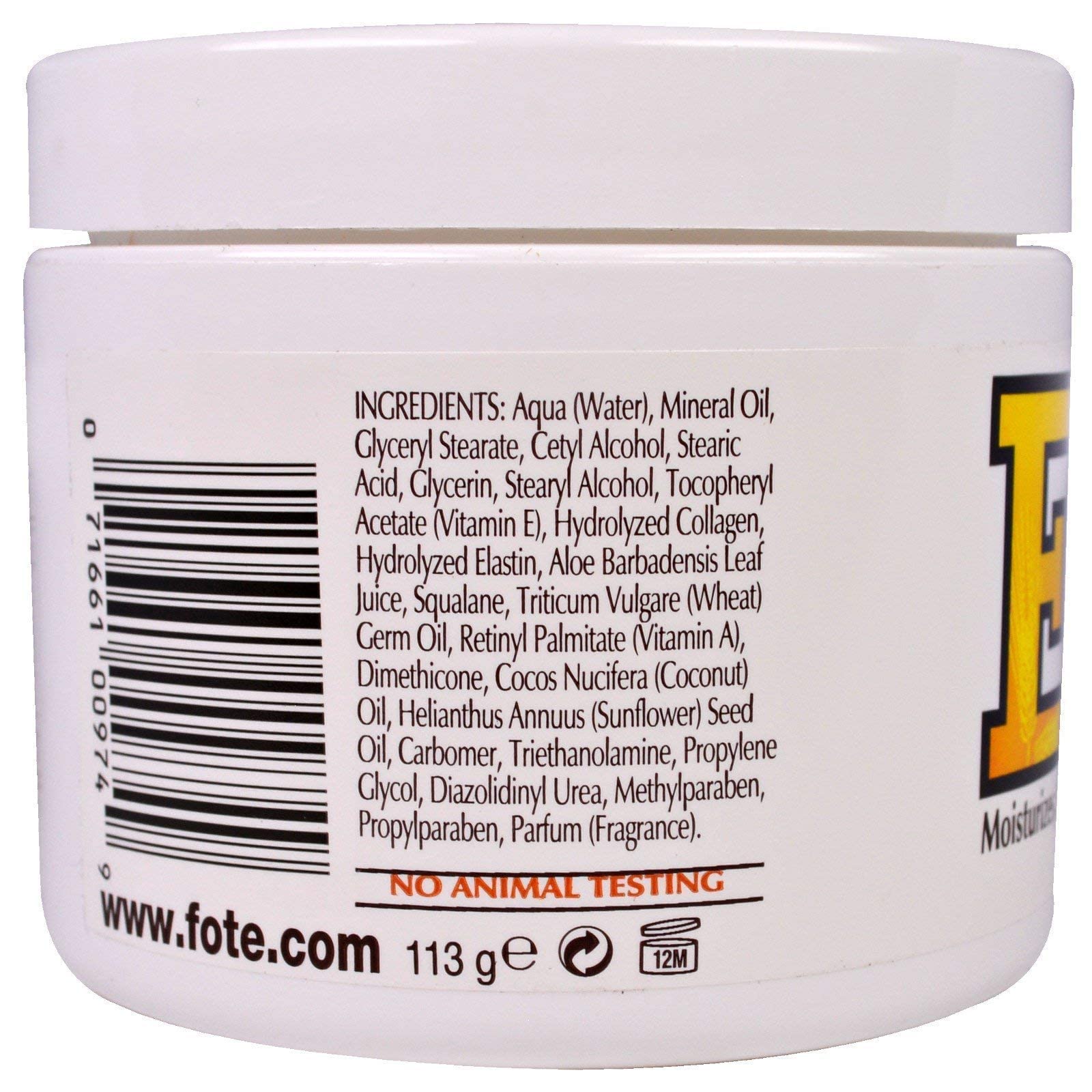 Fruit of the Earth Vitamin E Skin Care Cream 4 oz bottle showcases compact, travel-friendly size.