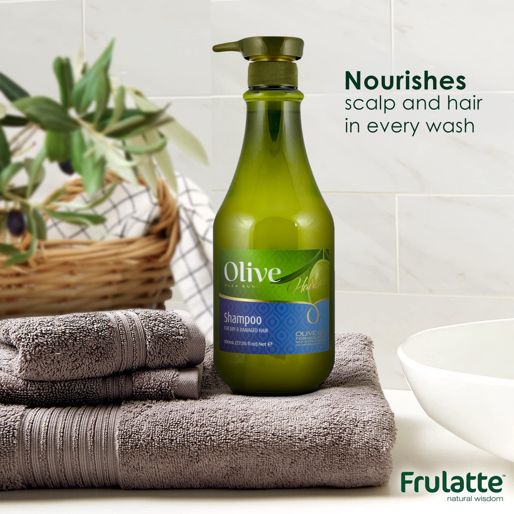 Frulatte Olive Shampoo foam-lather texture during cleansing