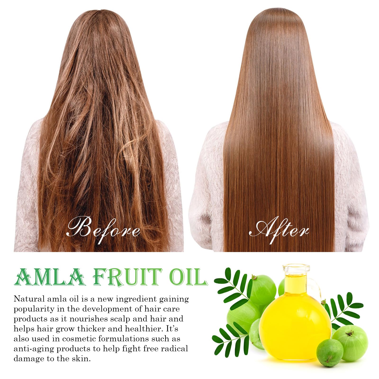 FSLHCY Amla Oil dropper for precise scalp nourishment.