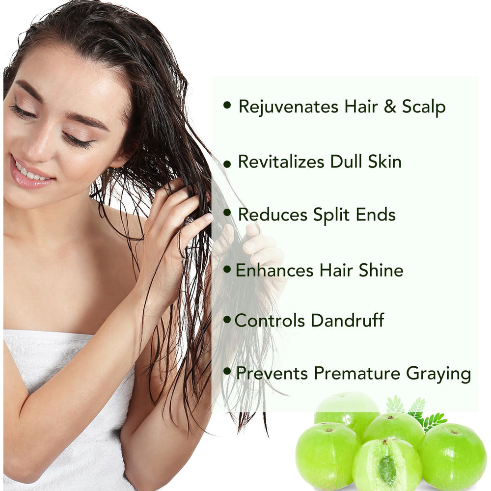 FSLHCY Amla Oil adds natural shine and smoothness to hair.