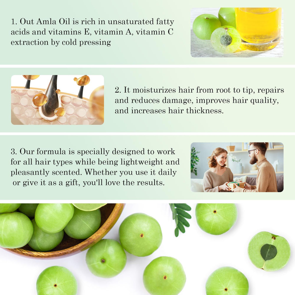 FSLHCY Amla Oil strengthens hair follicles for healthier roots.