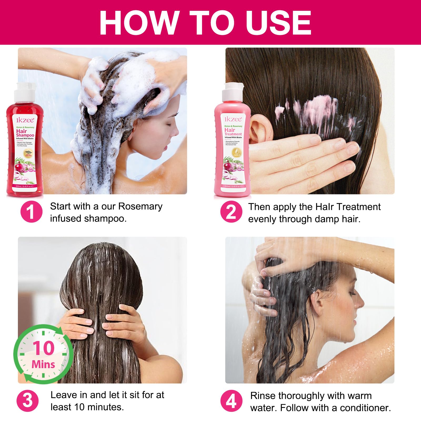 FSLHCY conditioner provides shiny, soft hair after application.