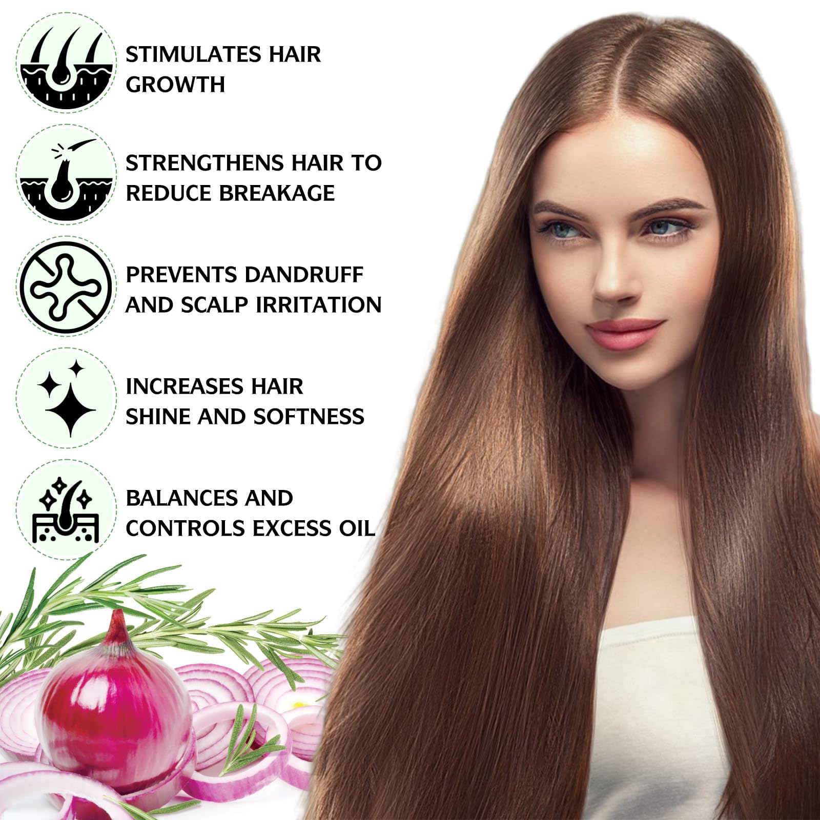 FSLHCY onion biotin rosemary set box displayed for all hair types.