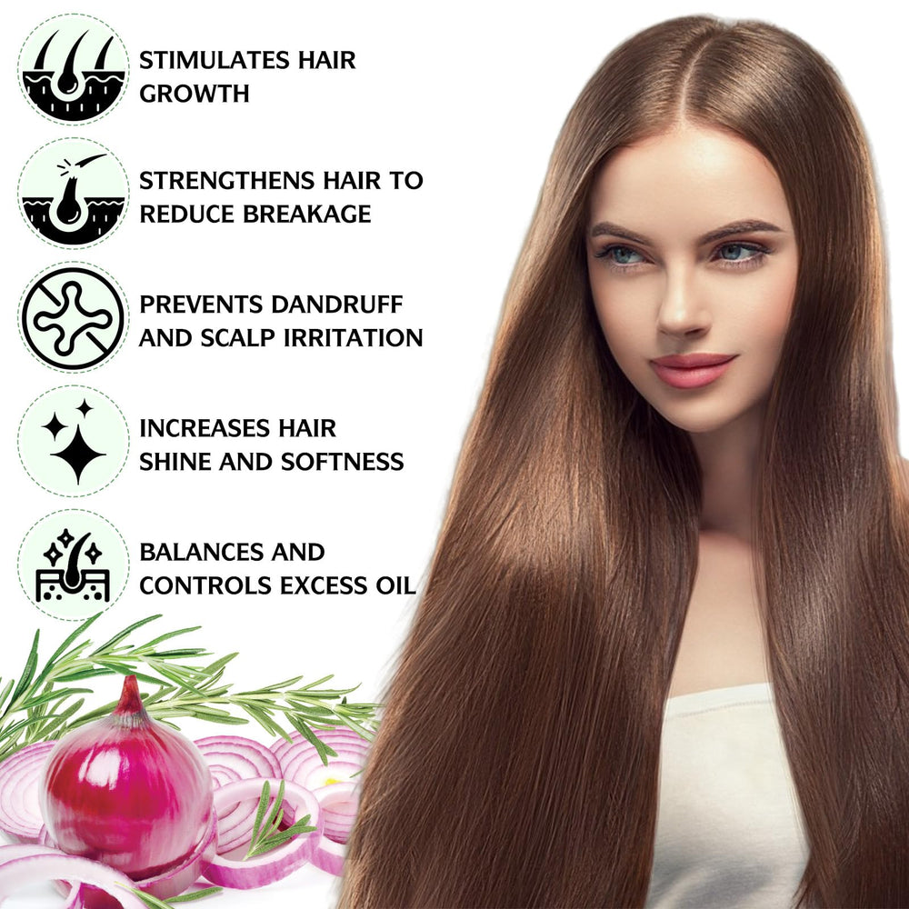 FSLHCY onion biotin rosemary set box displayed for all hair types.