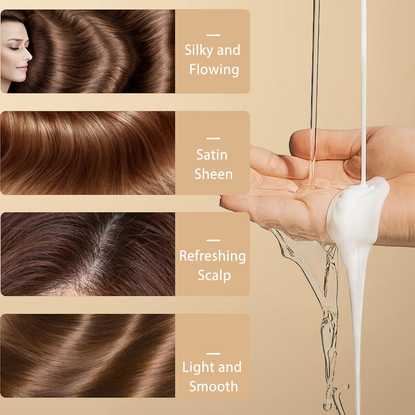 FSLHCY Shampoo lather in hands demonstrates rich cleansing.