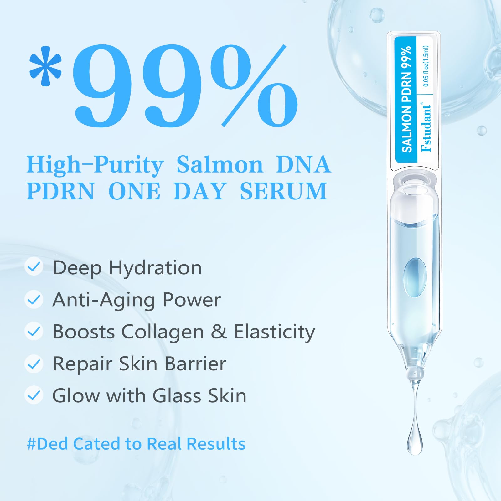 Fstudant soluble collagen peptides serum close-up emphasizes elasticity support.