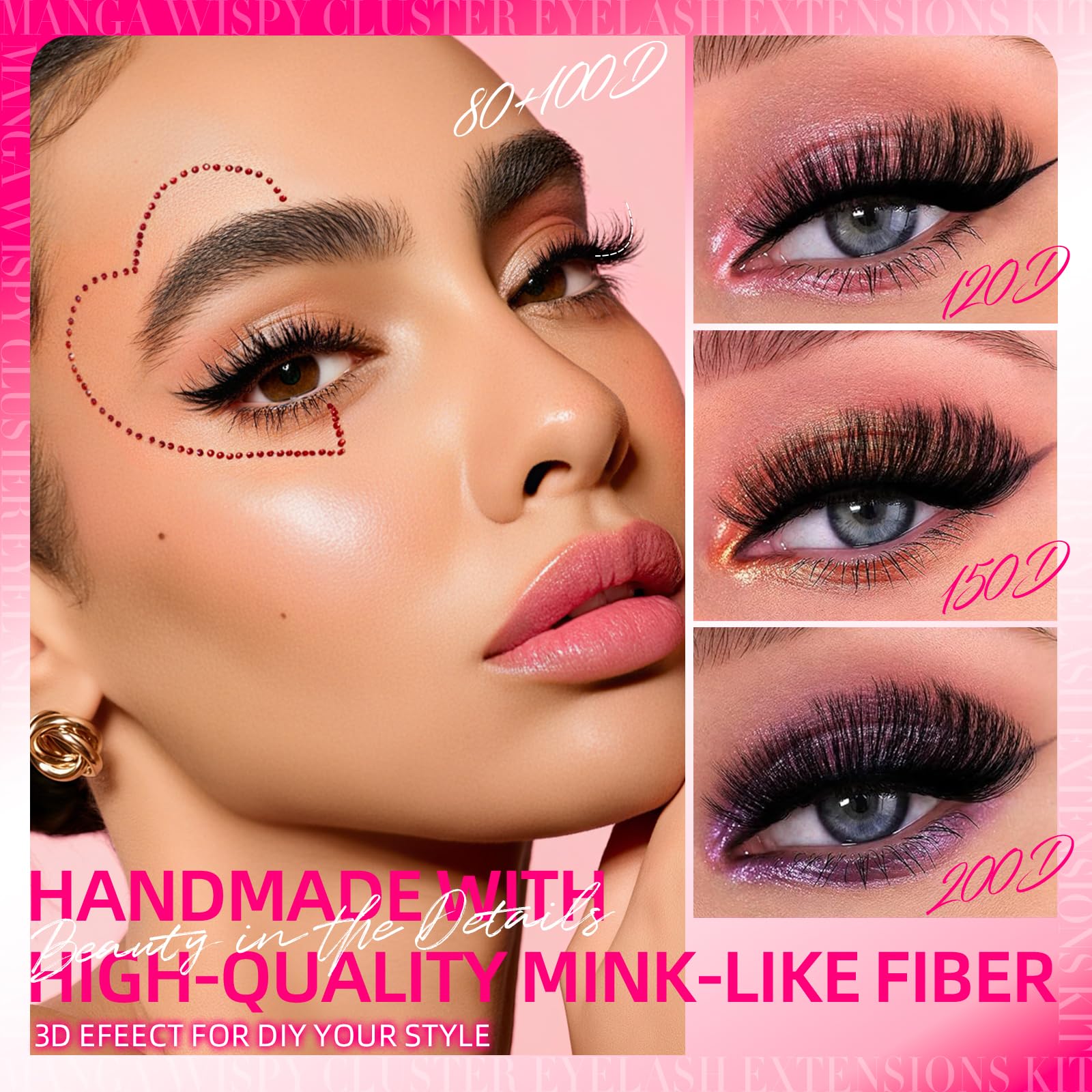 FTBZCF 10 to 18 mm lashes offer flexible styling options.