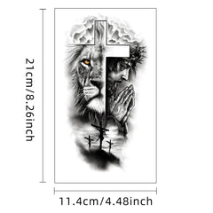 FTVLTAT Forest design tattoo sheet 01, realistic woodland motif for creative body art.