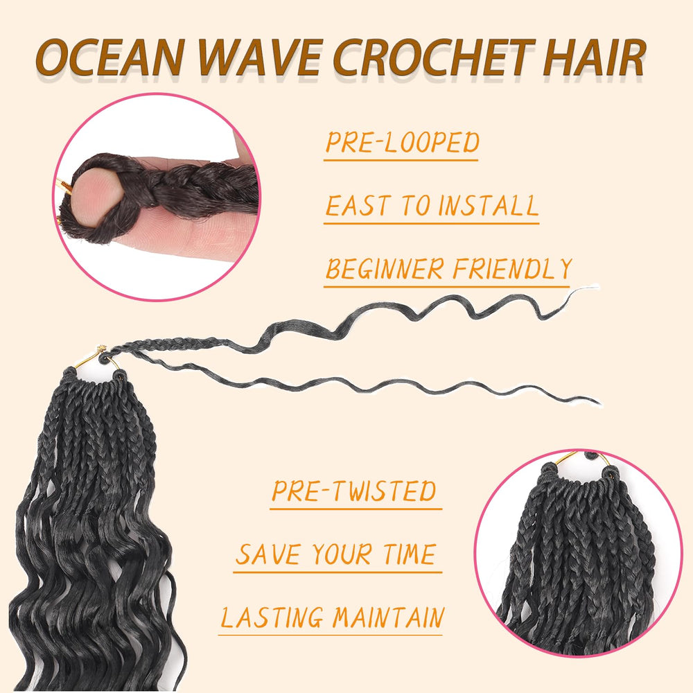 Fuchangzai Ocean Wave deep wave 18-inch length for versatile styling.