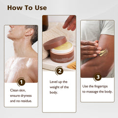Fugit Crowned SKLN applying massage on arms for a comfortable skincare routine.