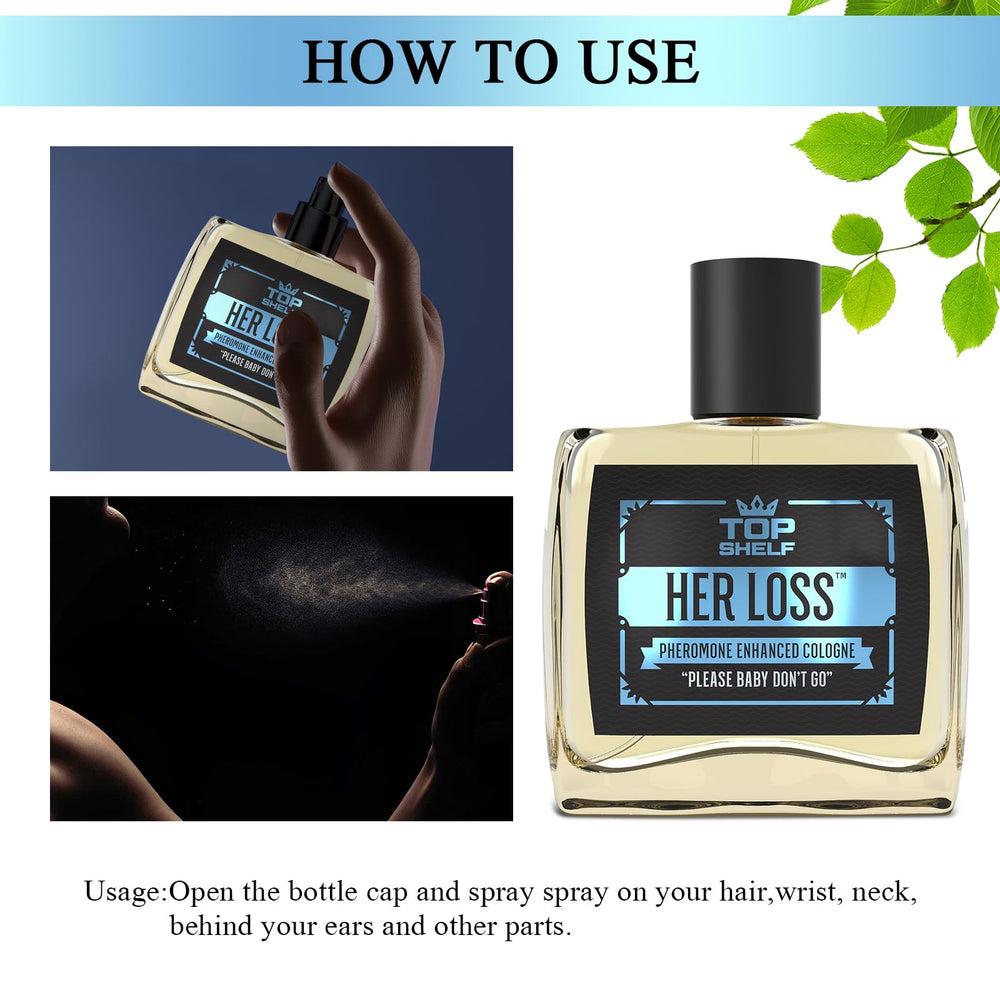 fugit Her Loss daily spray demonstrates easy mist application before work.