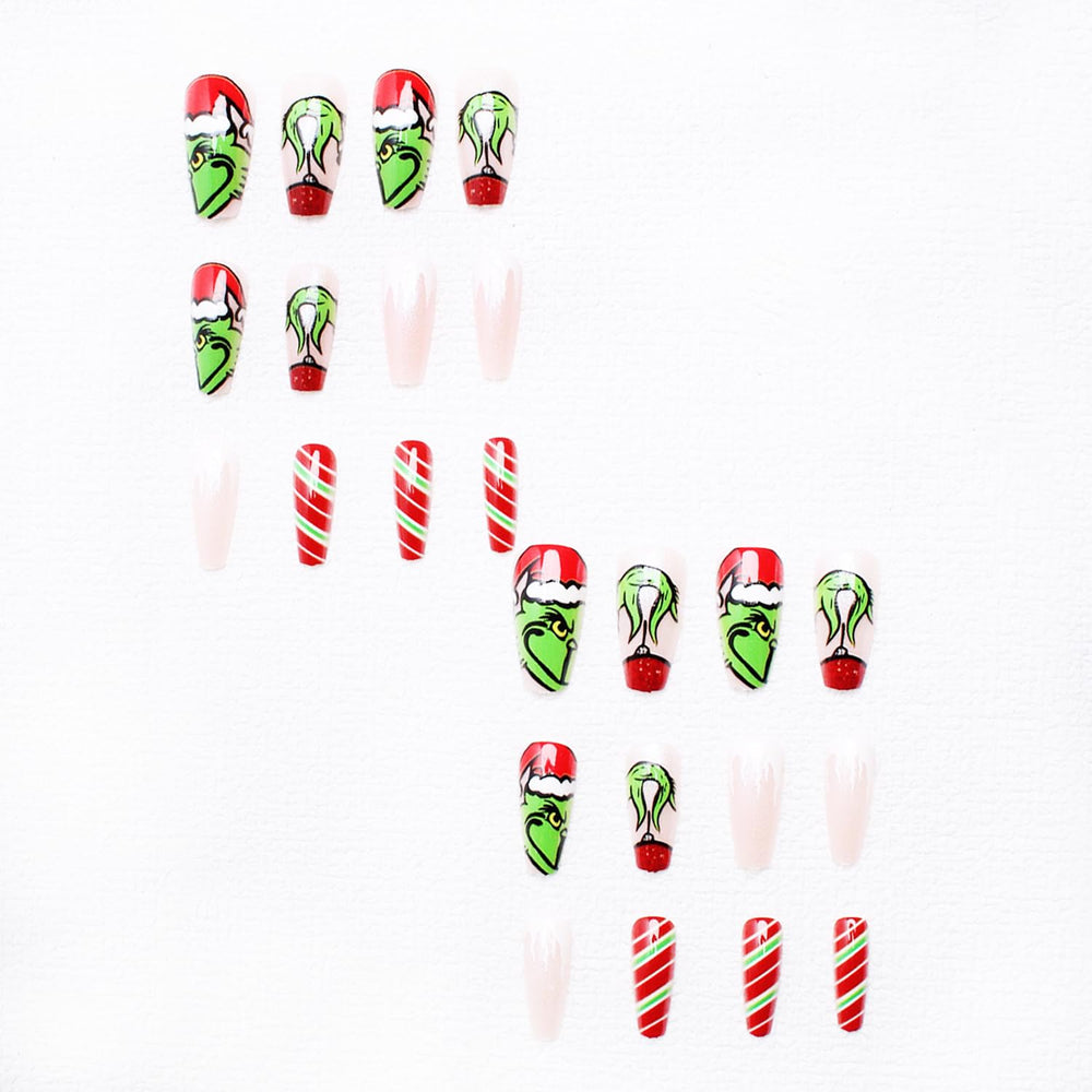 FUKIDOG 24-piece Christmas nails set for versatile winter looks