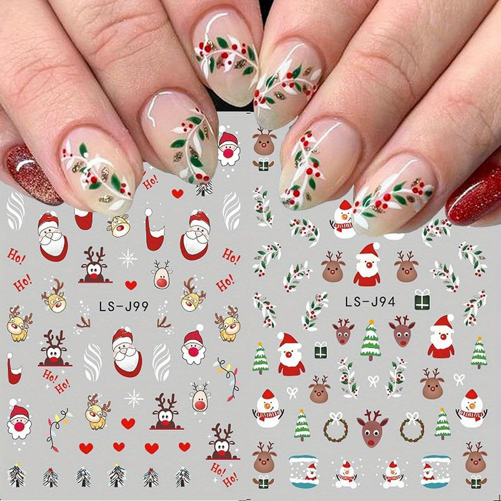 FUKIDOG Christmas reindeer sticker for playful holiday nail art