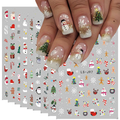 FUKIDOG Christmas Santa Claus sticker for festive, quick manicure