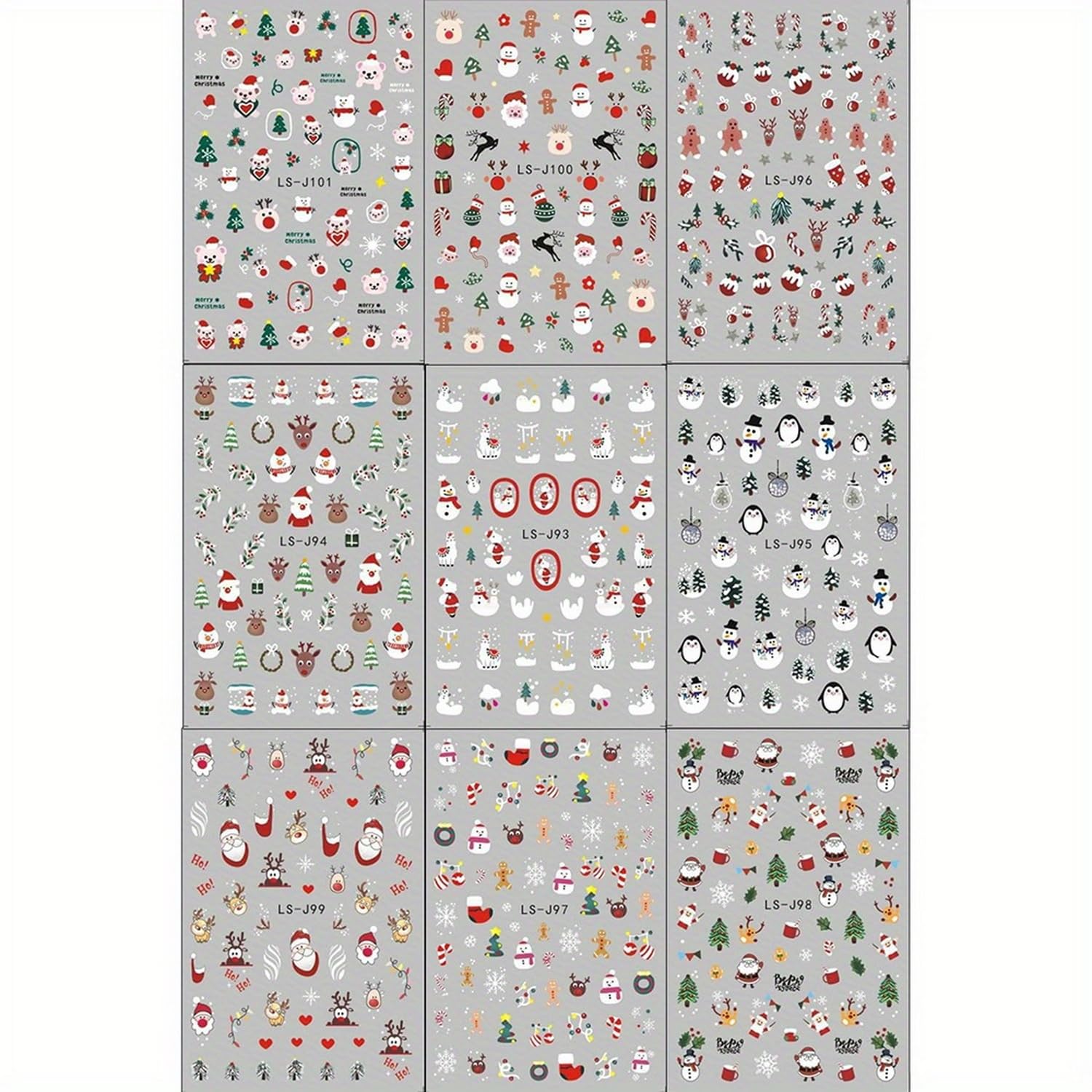 FUKIDOG Christmas snowflake sticker adds shimmer to holiday nails