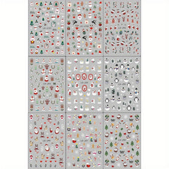 FUKIDOG Christmas snowflake sticker adds shimmer to holiday nails