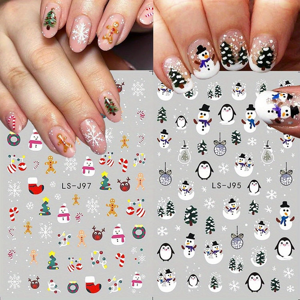 FUKIDOG Christmas tree sticker brings festive flair to nails