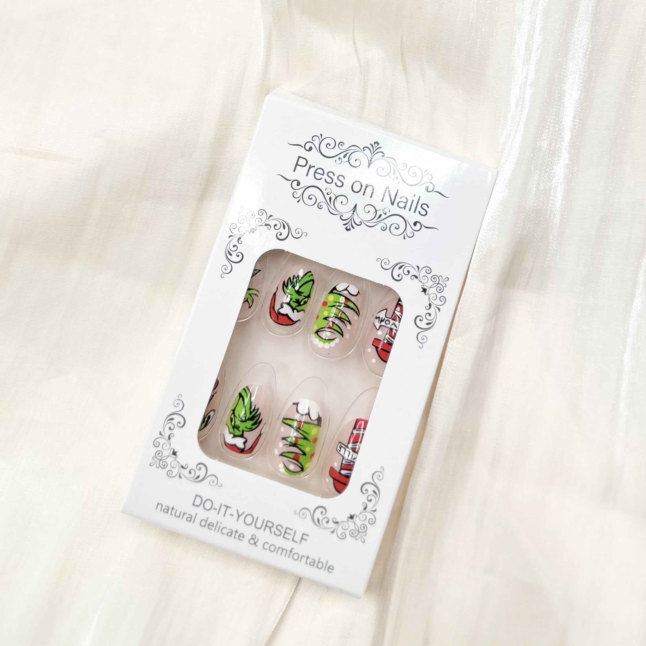 FUKIDOG easy-apply press-on nails for at-home holiday manicures.
