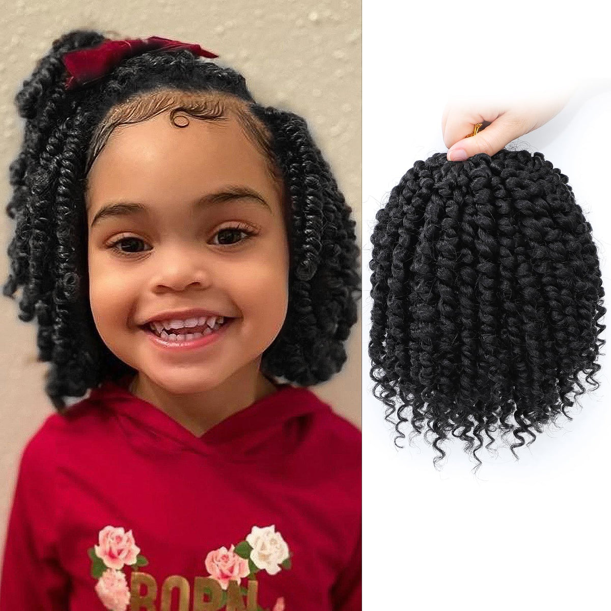 Fulcrum Passion Twist 6inch prelooped bundle shows soft, lightweight texture for daily wear.