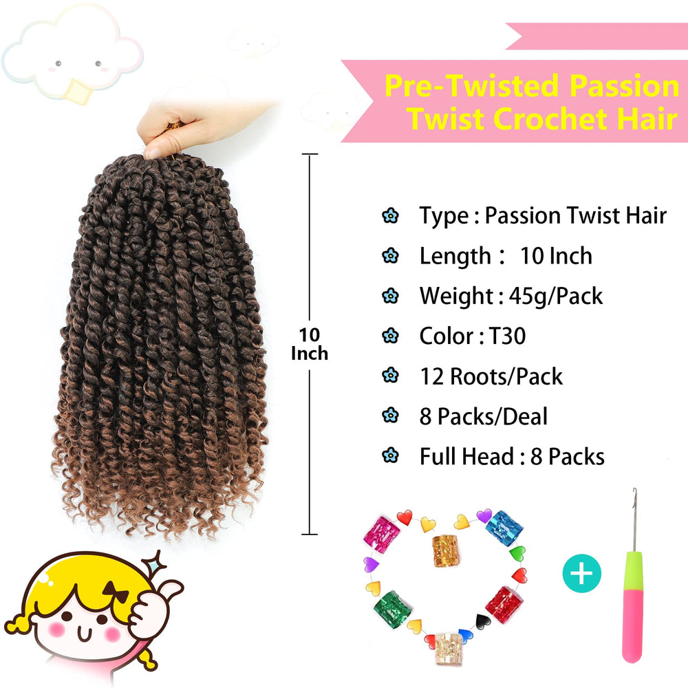 Fulcrum Passion Twist 8-pack crochet hair ready for versatile styling.