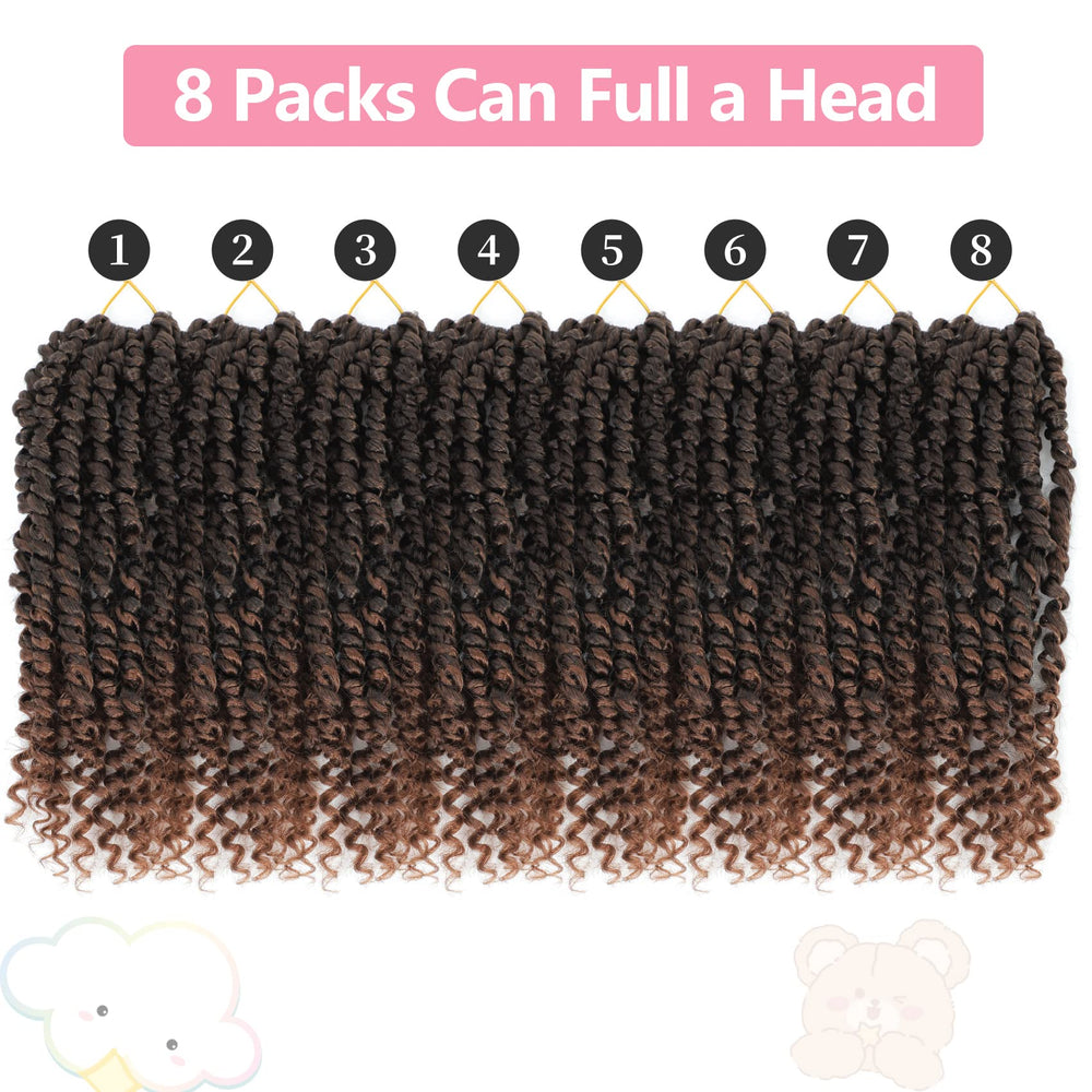 Curly ends detail on Fulcrum Passion Twist for natural movement.