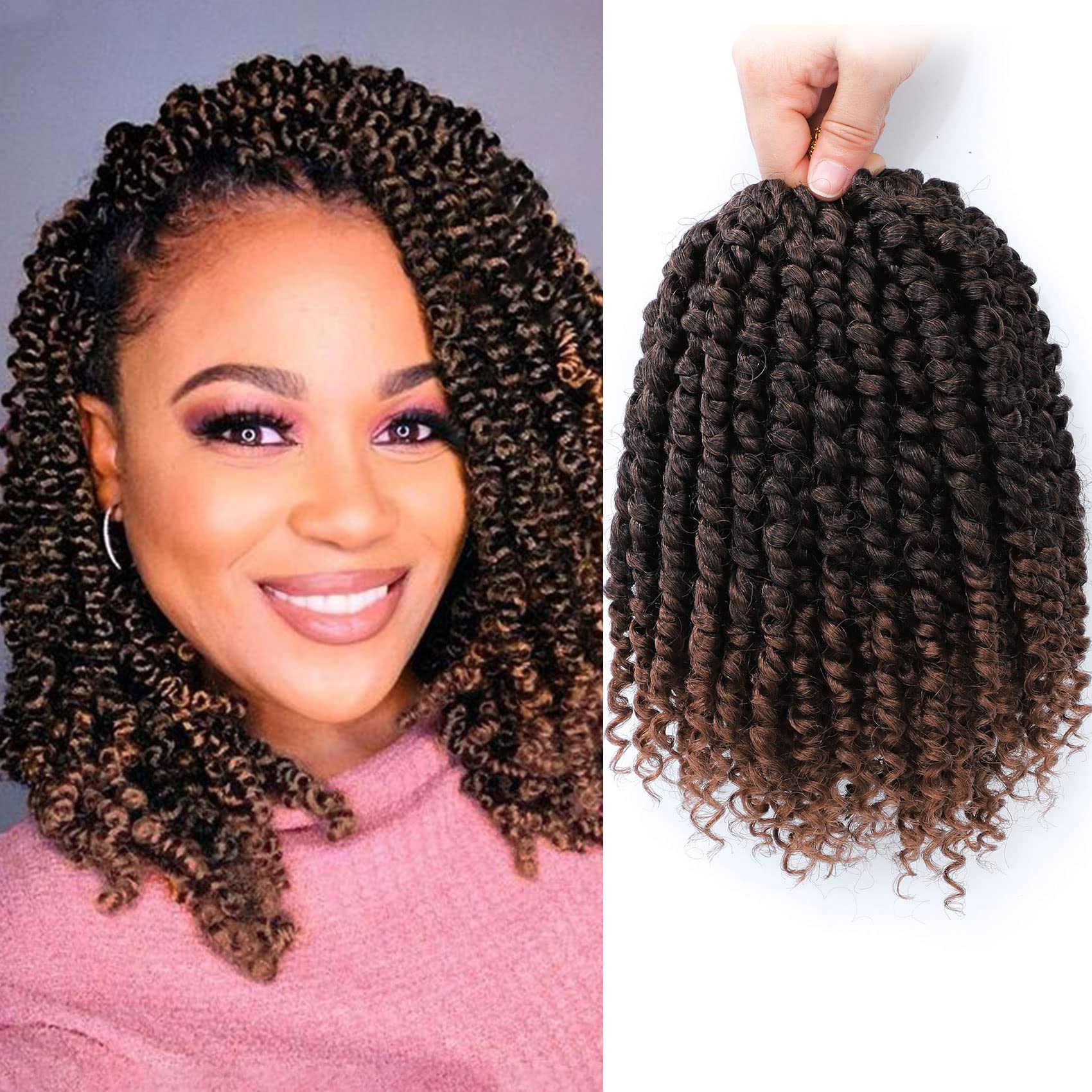 Fulcrum Passion Twist 8 inch 8-pack image ready for quick crochet styling