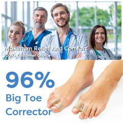 FULEEAN Big Toe Spacer 2 Loops worn during the day provides toe separation and support.