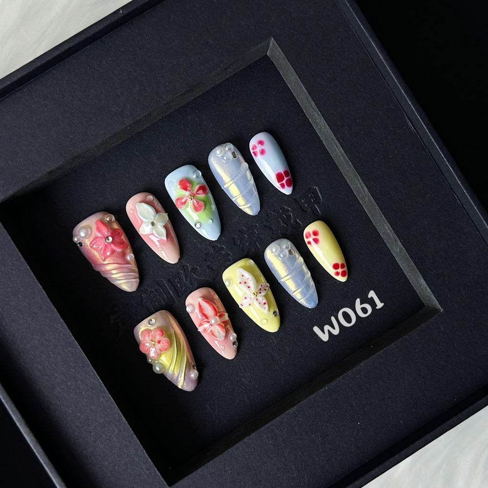 Full cover nails with French tip design for quick glam.