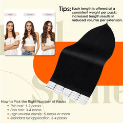 Full Shine double-sided hypoallergenic tape creates secure hold
