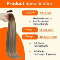 Full Shine lightweight strand-by-strand application provides comfortable wear all day