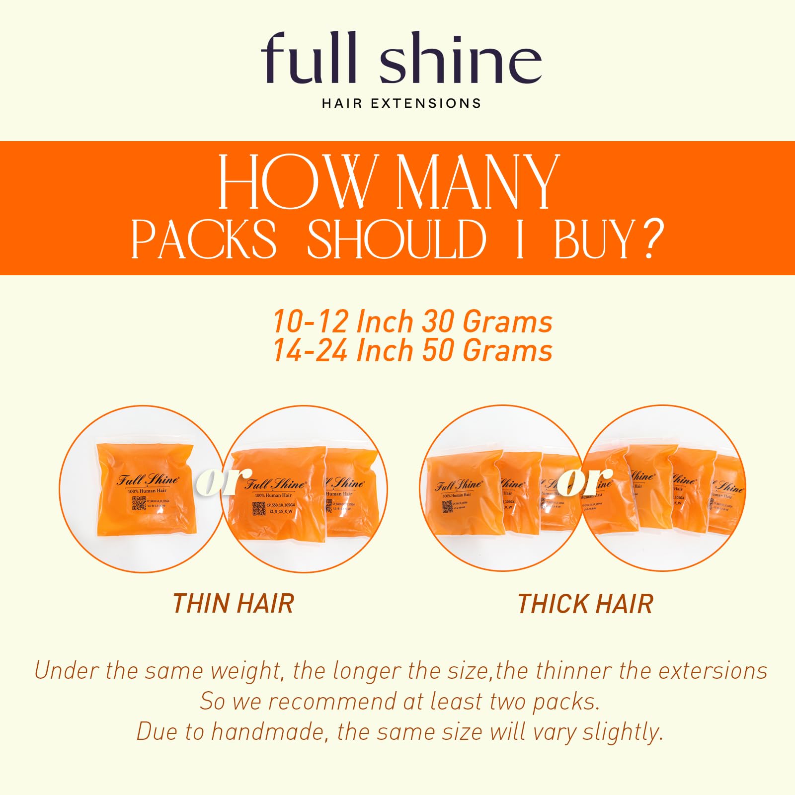 Full Shine 12-inch tape-in extensions for versatile styling and wear.