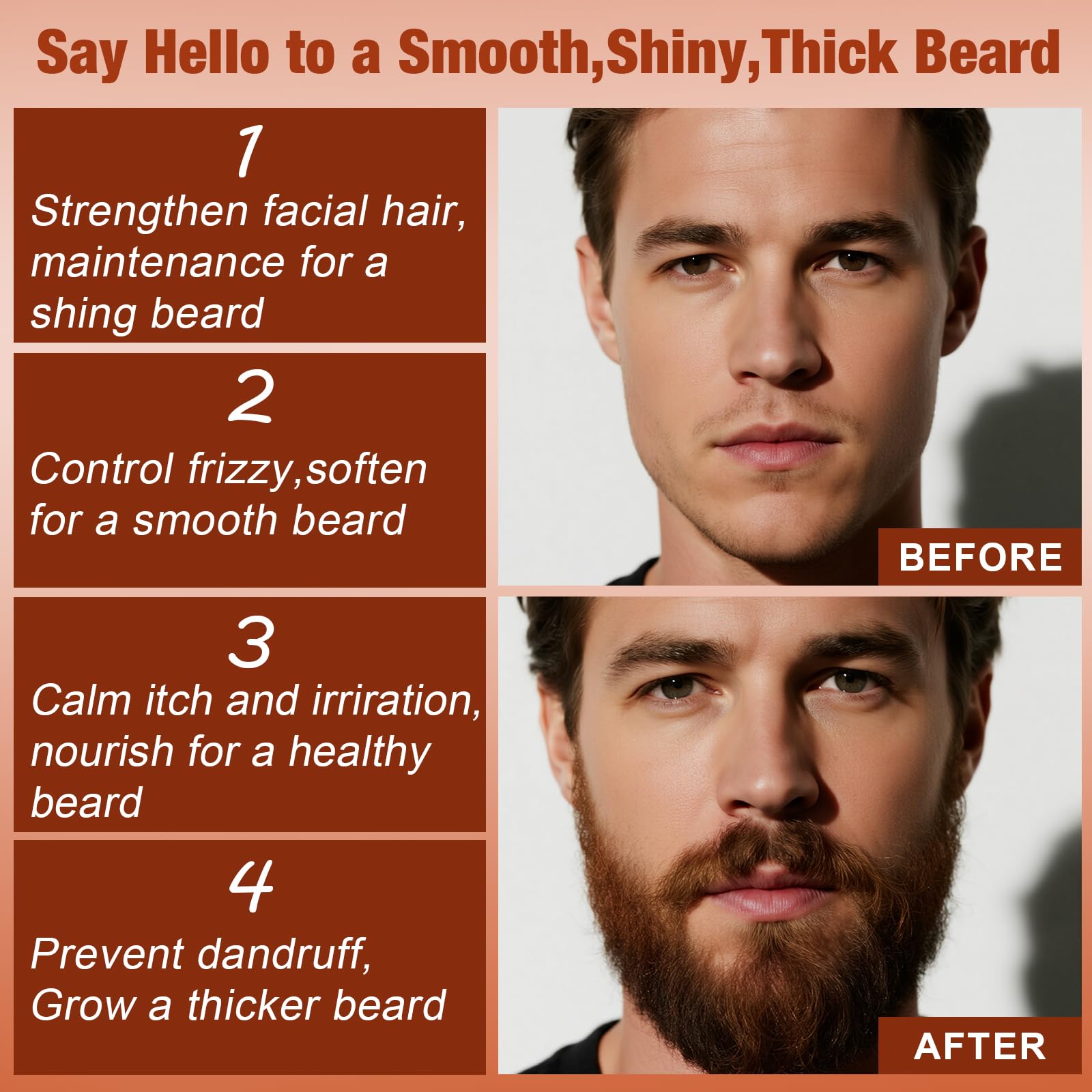 FULLLIGHT TECH beard oil 2-pack back lists ingredients and usage