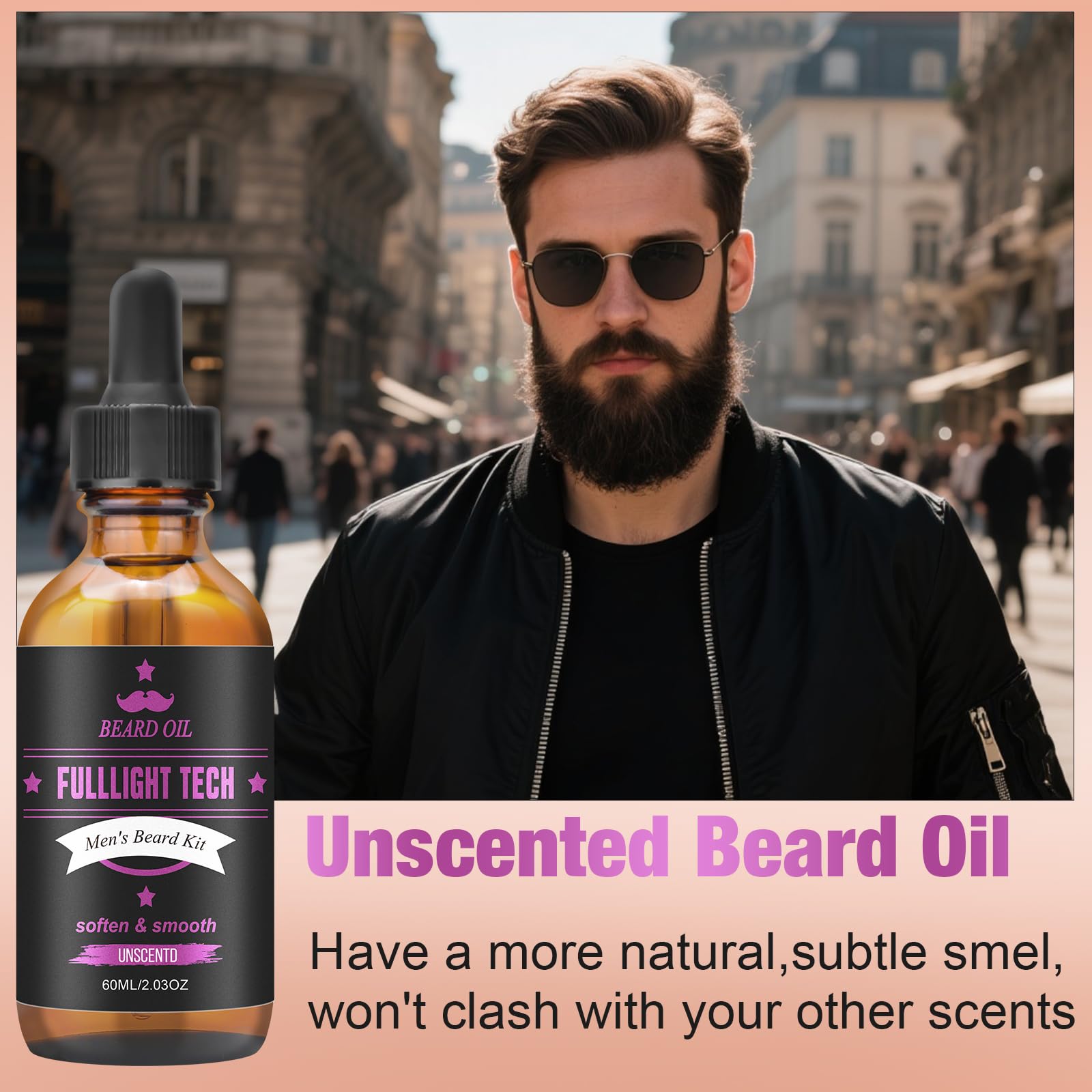 FULLLIGHT TECH beard oil absorbs quickly with no greasy residue