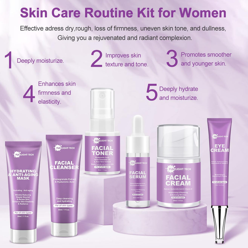 FullLight Tech facial cream jar providing lasting moisture for the skin.