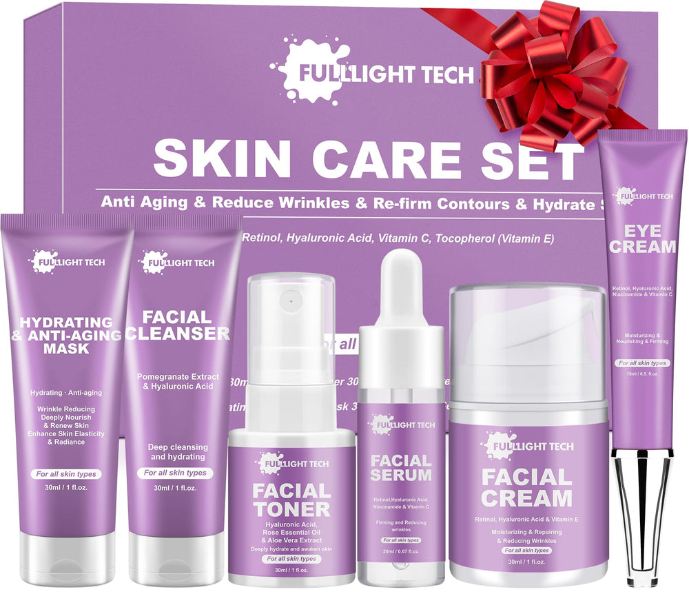 FullLight Tech Skin Care Set packaging showcases premium, gift-ready presentation.