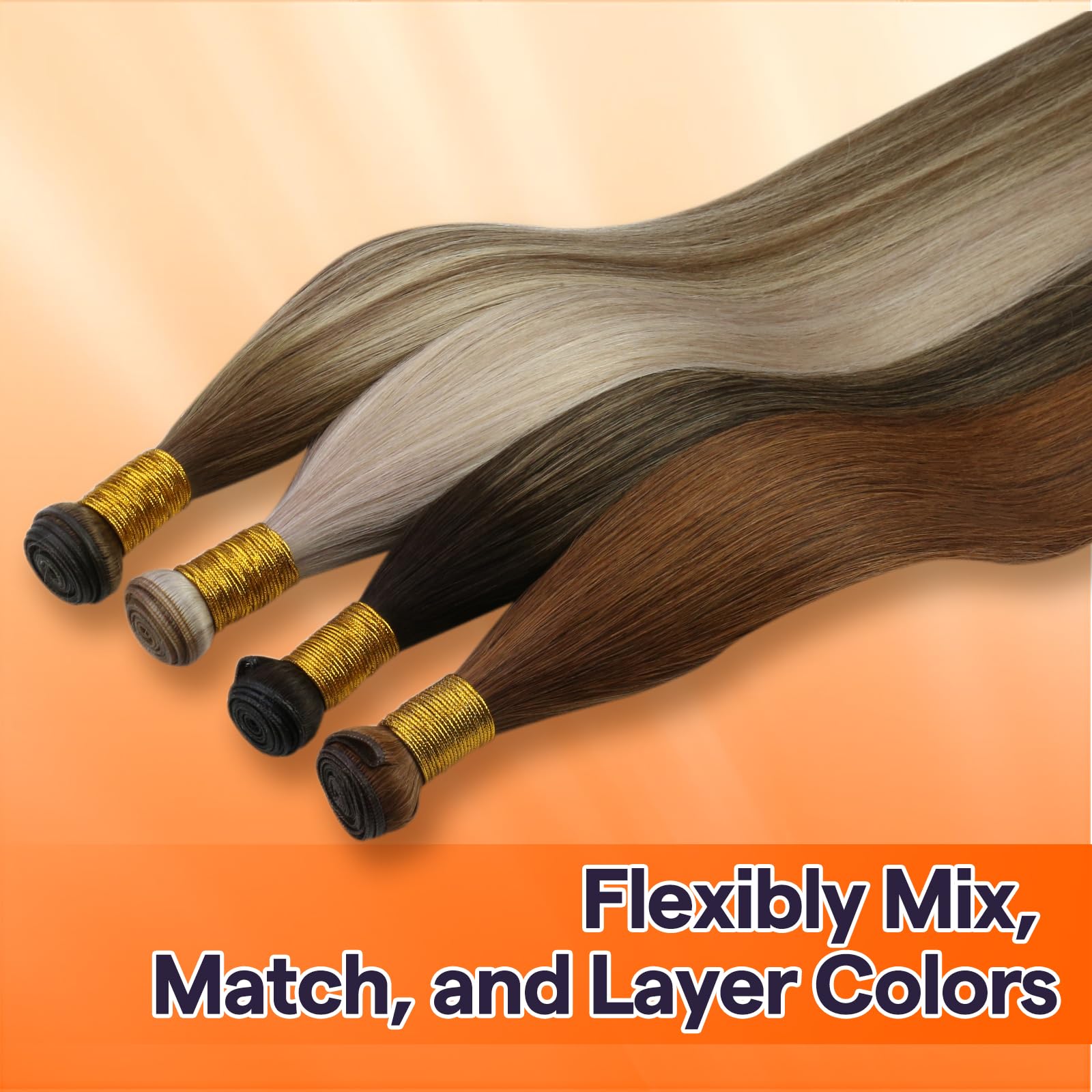 Full Shine Genius Weft extensions ideal for daily and evening looks.